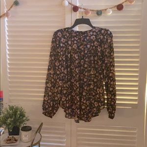Loft floral trapeze blouse